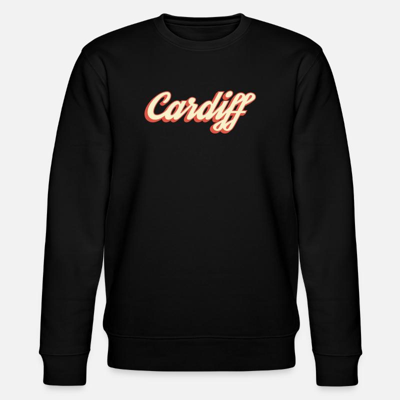 Logo rétro Script de Cardiff - Sweat bio CHANGER Stanley/Stella Unisexe - noir