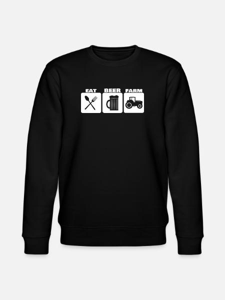 EAT, DRINK, FARM ... farmer basic needs - Stanley/Stella CHANGER Unisex Organic Sweatshirt - black