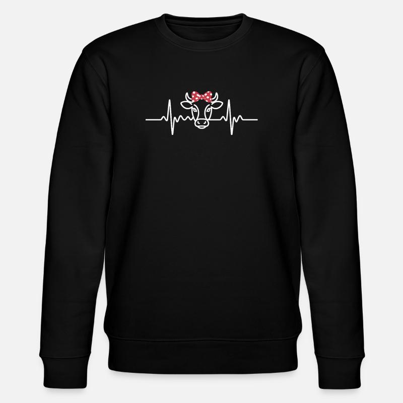 Battement de cœur de vache - Sweat bio CHANGER Stanley/Stella Unisexe - noir