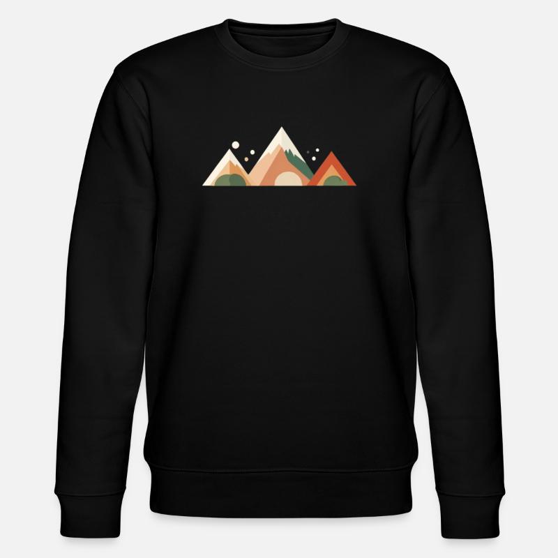 Alpine Sunset Peaks - Stanley/Stella Unisex Bio-Sweatshirt CHANGER  - Schwarz