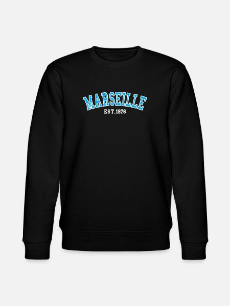 Marseille Est. 1976 - Stanley/Stella CHANGER Unisex Organic Sweatshirt - black