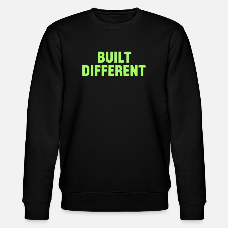 Built Different Neon Tee - Stanley/Stella CHANGER Unisex Organic Sweatshirt - black