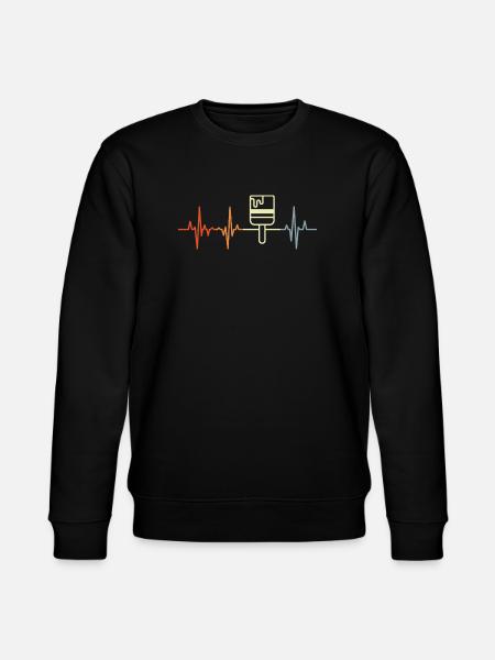 Painter Varnisher Heart Line - Stanley/Stella CHANGER Unisex Organic Sweatshirt - black