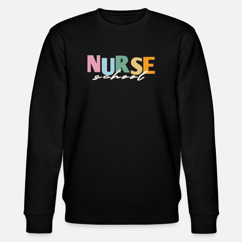 retro krankenschwester schule  - Stanley/Stella Unisex Bio-Sweatshirt CHANGER  - Schwarz