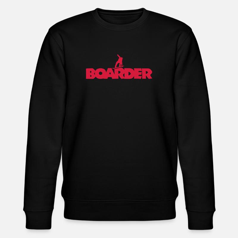 Boarder (Rot) Snowboard Snowboarder - Stanley/Stella Unisex Bio-Sweatshirt CHANGER  - Schwarz