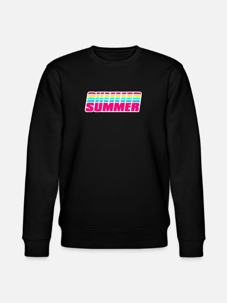 Retro Summer | 80s Style Rainbow - Stanley/Stella CHANGER Unisex Organic Sweatshirt - black
