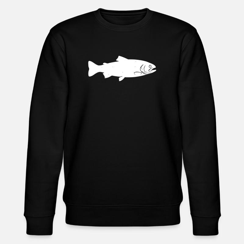 Vecteur nature Pêcheur Poisson Truite - Sweat bio CHANGER Stanley/Stella Unisexe - noir