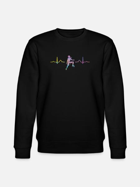 Boulderer Herzschlag Boulder Bouldern - Stanley/Stella Unisex Bio-Sweatshirt CHANGER - Schwarz