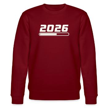 2026 - Sweat bio CHANGER Stanley/Stella Unisexe - bordeaux - Devant - Nik (191cm) & Marisol (170cm)