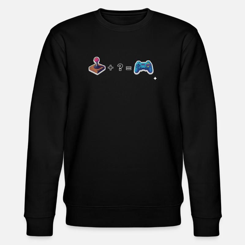 Retro joystick meets gamepad - Stanley/Stella CHANGER Unisex Organic Sweatshirt - black