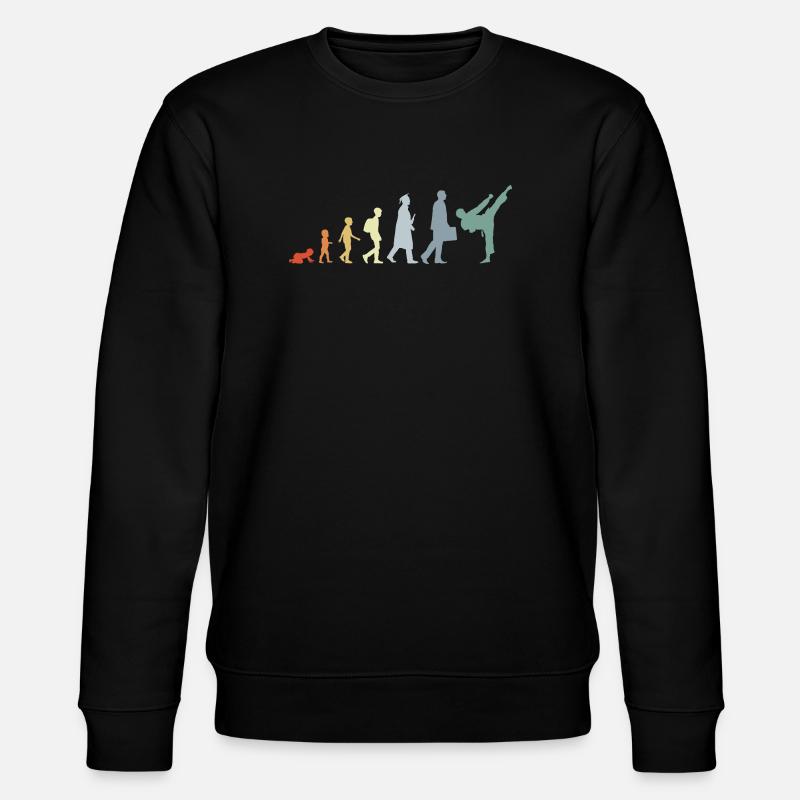 Retro Karateka Evolution - Stanley/Stella Unisex Bio-Sweatshirt CHANGER  - Schwarz