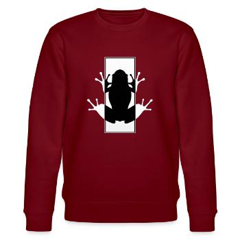 Frog, biology, amphibians, lurches, zoology - Stanley/Stella CHANGER Unisex Organic Sweatshirt - burgundy - Front - Nik (191cm) & Marisol (170cm)