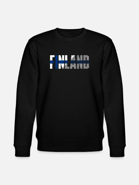 Finland Nordic Flag Stripe - Stanley/Stella CHANGER Unisex Organic Sweatshirt - black