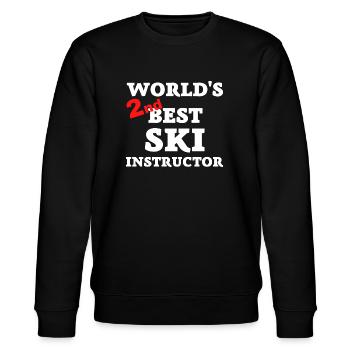 Deuxième meilleur moniteur de ski au monde - Sweat bio CHANGER Stanley/Stella Unisexe - noir - Devant - Nik (191cm) & Marisol (170cm)