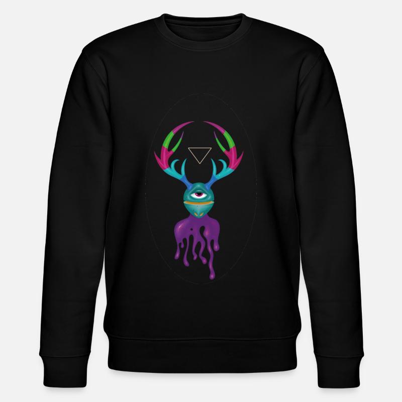 "the horned alien" - Stanley/Stella Unisex Bio-Sweatshirt CHANGER  - Schwarz