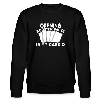 Trading Card Game - Stanley/Stella CHANGER Unisex Organic Sweatshirt - black - Front - Nik (191cm) & Marisol (170cm)