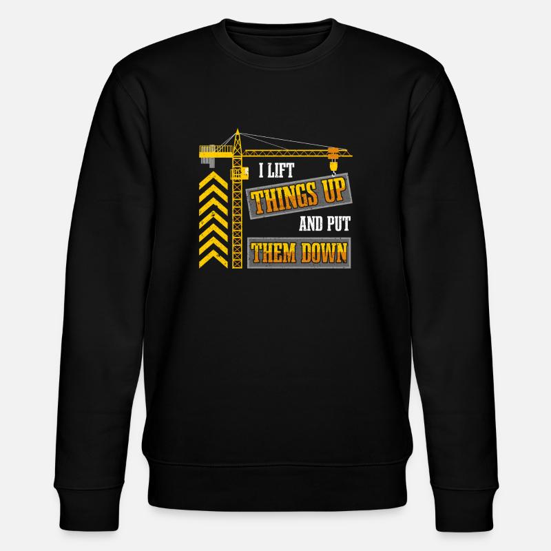 Kranführer-Konstruktion - Stanley/Stella Unisex Bio-Sweatshirt CHANGER  - Schwarz