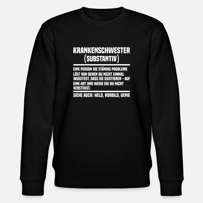 Krankenschwester Krankenpfleger - Stanley/Stella Unisex Bio-Sweatshirt CHANGER  - Schwarz