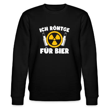 MTRA Röntge Röntgen Assistent Radiologe Radiologie - Stanley/Stella Unisex Bio-Sweatshirt CHANGER  - Schwarz - Vorne - Nik (191cm) & Marisol (170cm)