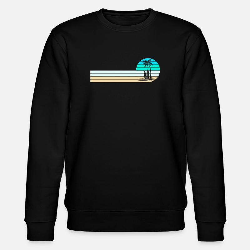 Beach skyline - Stanley/Stella CHANGER Unisex Organic Sweatshirt - black