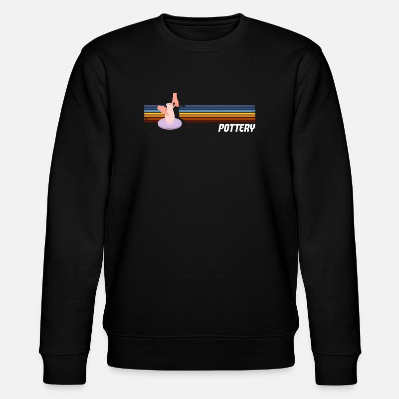 Ceramic Lovers Retro Style Pottery - Stanley/Stella CHANGER Unisex Organic Sweatshirt - black
