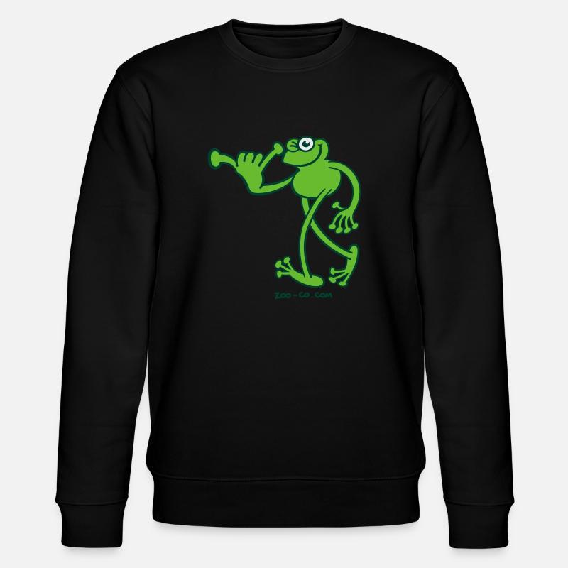 Hawaii-Frosch - Stanley/Stella Unisex Bio-Sweatshirt CHANGER  - Schwarz