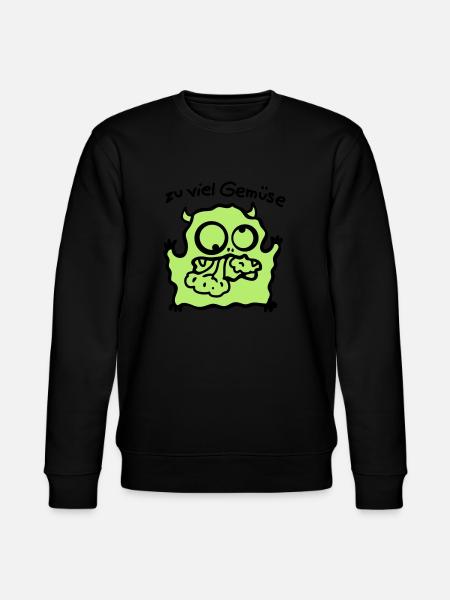 too much vegetables - Stanley/Stella CHANGER Unisex Organic Sweatshirt - black