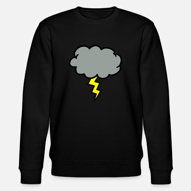 Sturmwolke Gewitterwolke Blitz Blitz - Stanley/Stella Unisex Bio-Sweatshirt CHANGER  - Schwarz