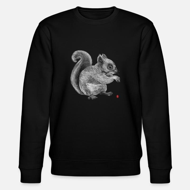 Eichhörnchen - Stanley/Stella Unisex Bio-Sweatshirt CHANGER  - Schwarz