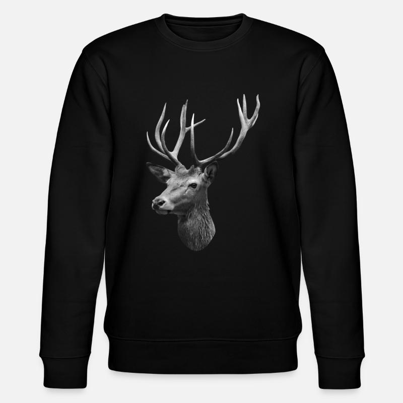 Hirschkopf - Stanley/Stella Unisex Bio-Sweatshirt CHANGER  - Schwarz