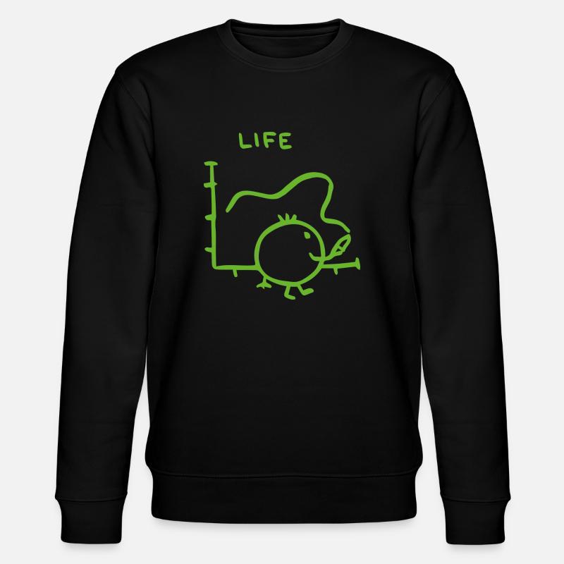 life statistik - Stanley/Stella Unisex Bio-Sweatshirt CHANGER  - Schwarz