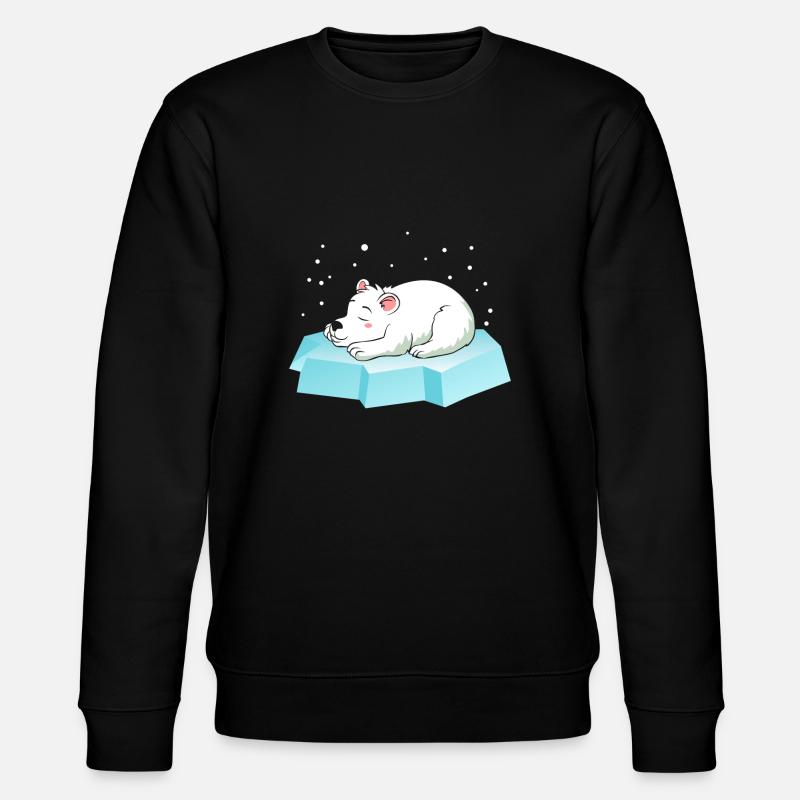 Sleepy polar bear - Stanley/Stella CHANGER Unisex Organic Sweatshirt - black