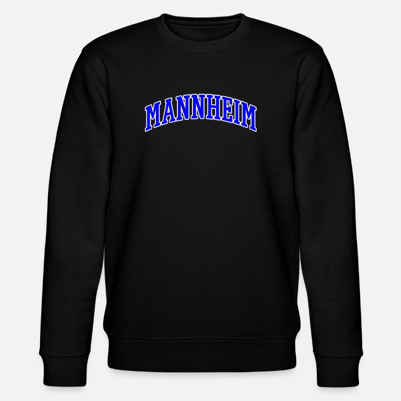 Lettrage Mannheim Bleu Blanc - Sweat bio CHANGER Stanley/Stella Unisexe - noir