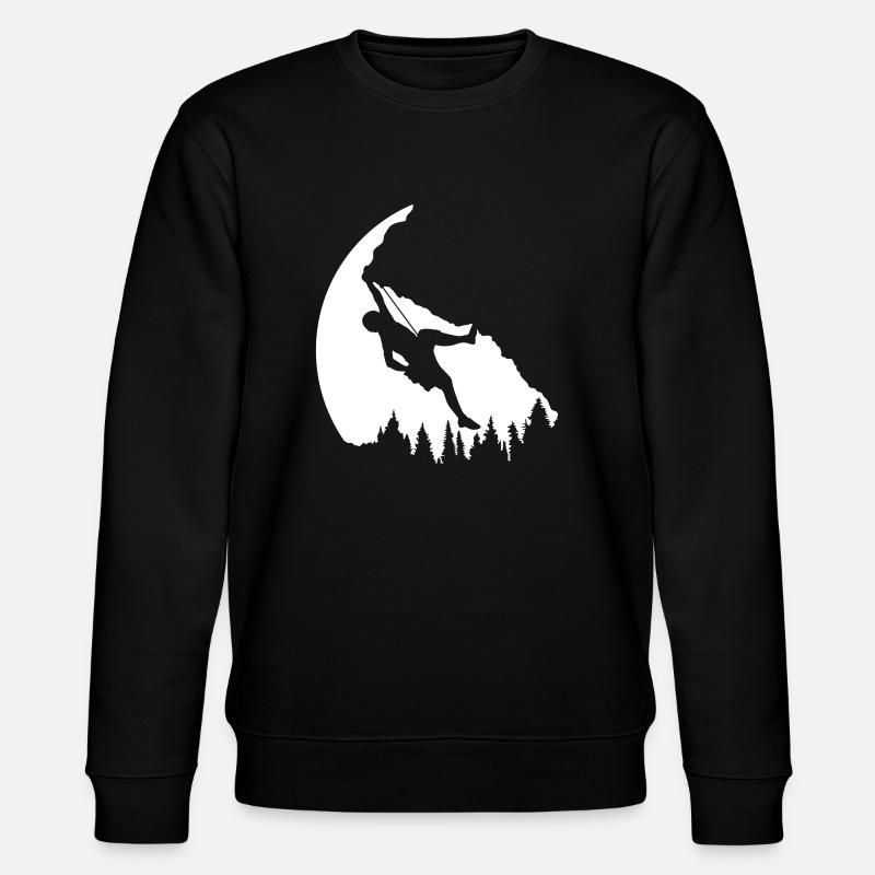 Fir Hobby Climbing Silhouette - Stanley/Stella CHANGER Unisex Organic Sweatshirt - black