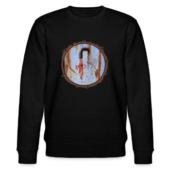 Schleimmonster mit rostigem Rand - Stanley/Stella Unisex Bio-Sweatshirt CHANGER  - Schwarz - Vorne - Nik (191cm) & Marisol (170cm)