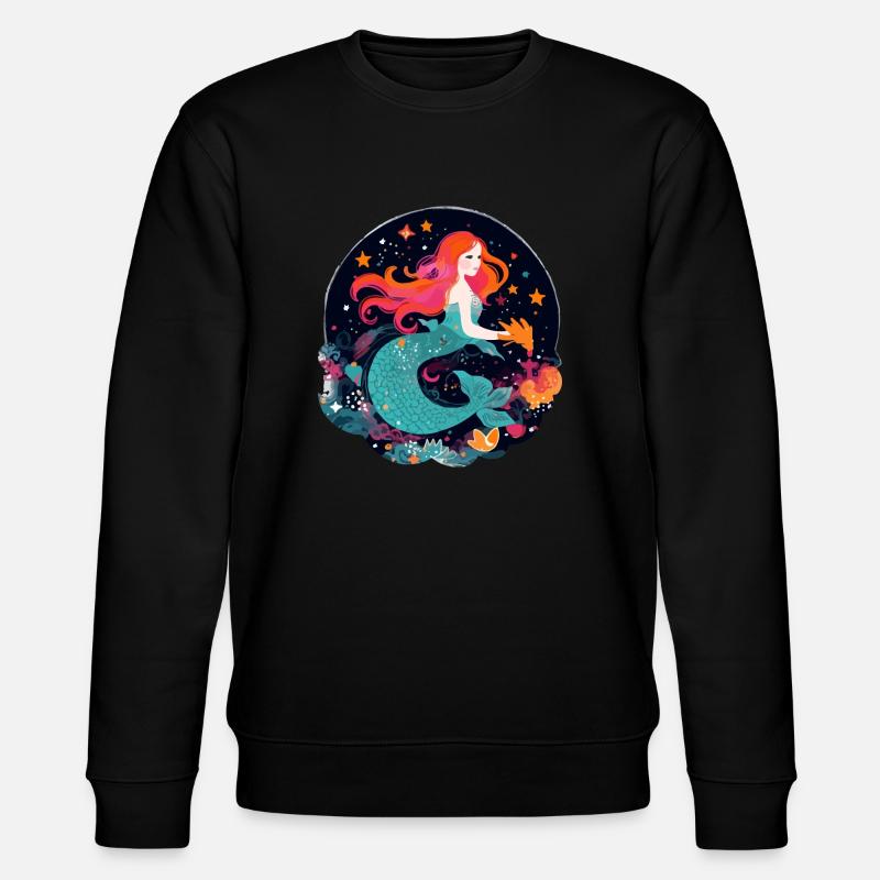Lili die Meerjungfrau - Stanley/Stella Unisex Bio-Sweatshirt CHANGER  - Schwarz