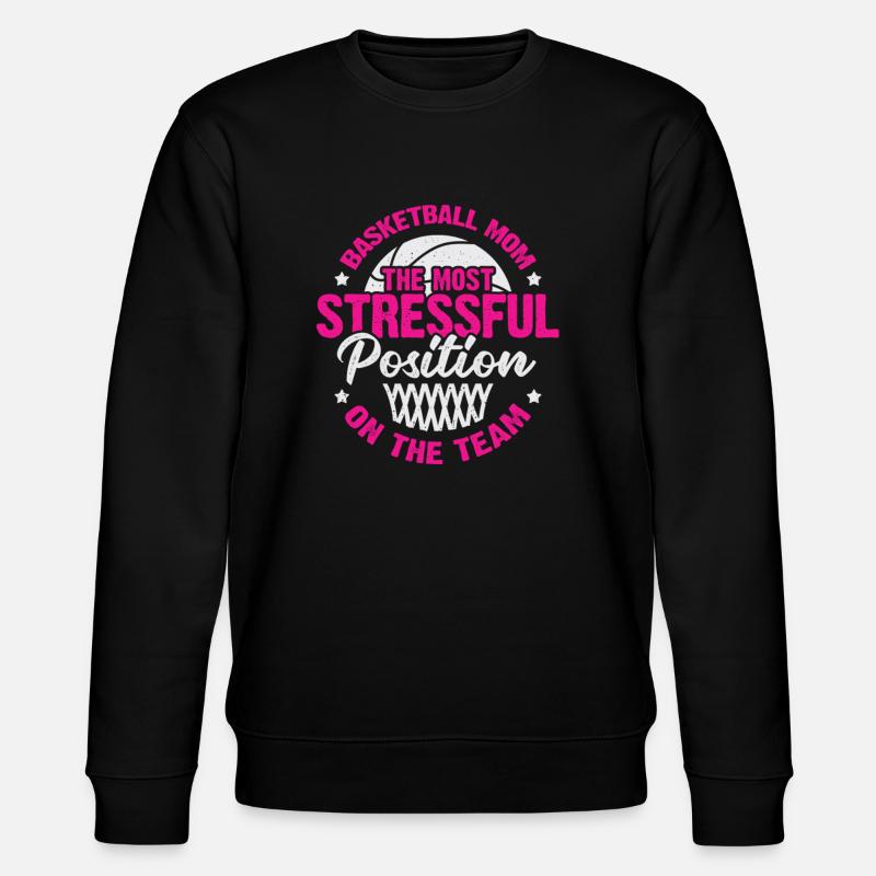 Basketball-Mutter-Mutter-Geschenk - Stanley/Stella Unisex Bio-Sweatshirt CHANGER  - Schwarz