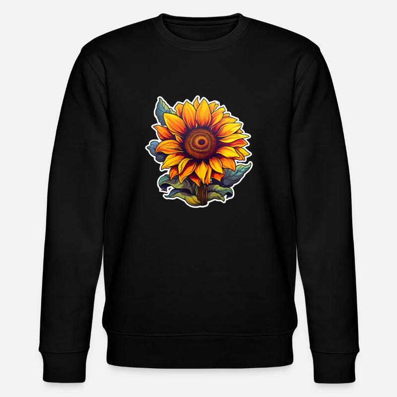 Sonnenblume einzeln - Stanley/Stella Unisex Bio-Sweatshirt CHANGER  - Schwarz