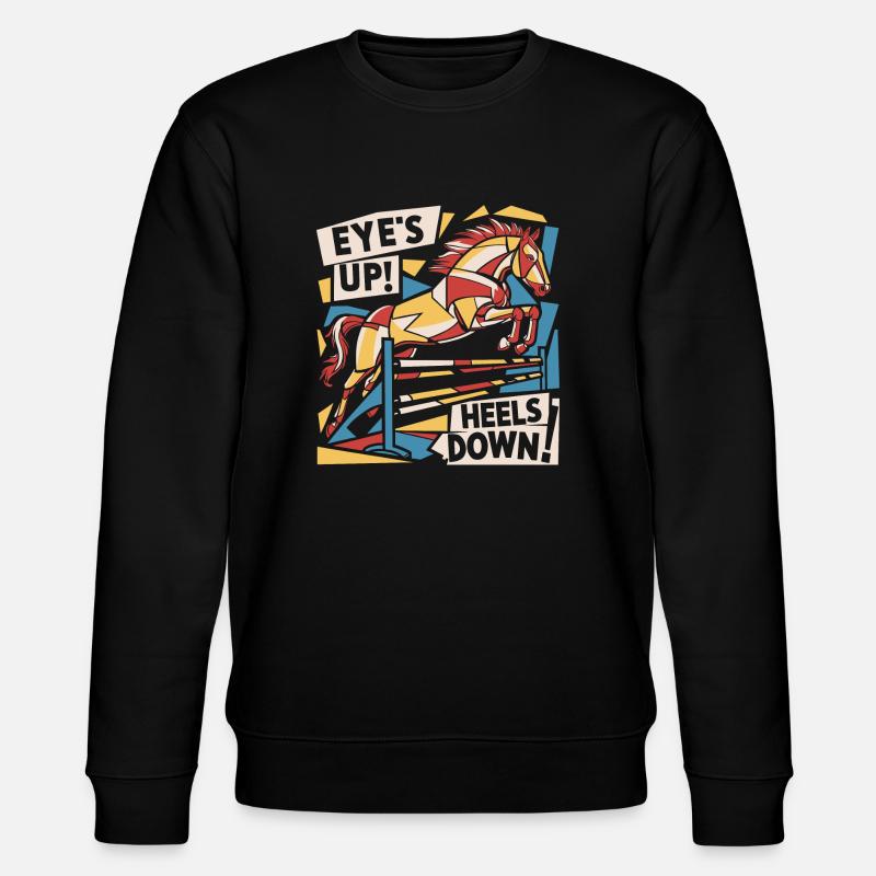 Eyes up, heels down - Stanley/Stella CHANGER Unisex Organic Sweatshirt - black
