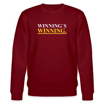 Winnings Winning - Stanley/Stella Unisex Bio-Sweatshirt CHANGER  - Burgunderrot - Vorne - Nik (191cm) & Marisol (170cm)