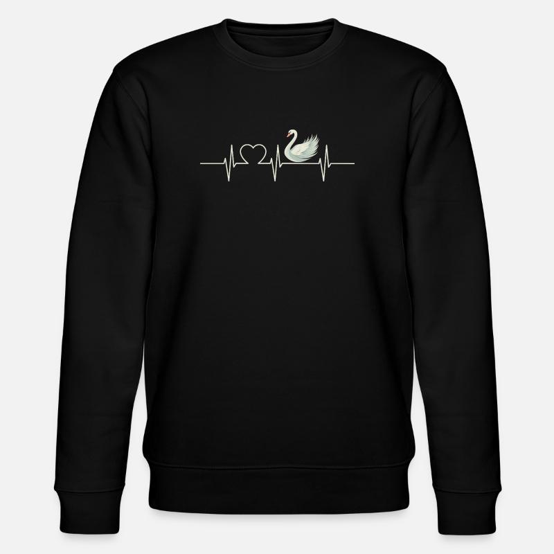 Schwäne Schwan - Stanley/Stella Unisex Bio-Sweatshirt CHANGER  - Schwarz