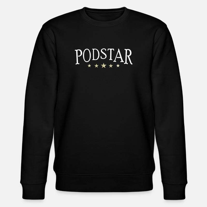 Podstar, 5 Star Podcaster - Stanley/Stella CHANGER Unisex Organic Sweatshirt - black