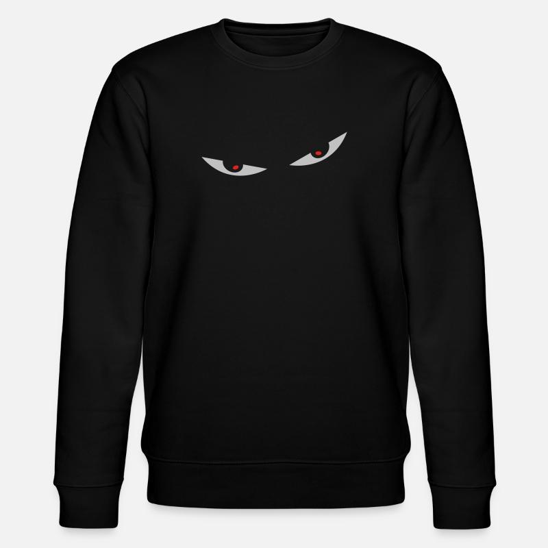 comic eyes smiley augen - Stanley/Stella CHANGER Unisex Organic Sweatshirt - black