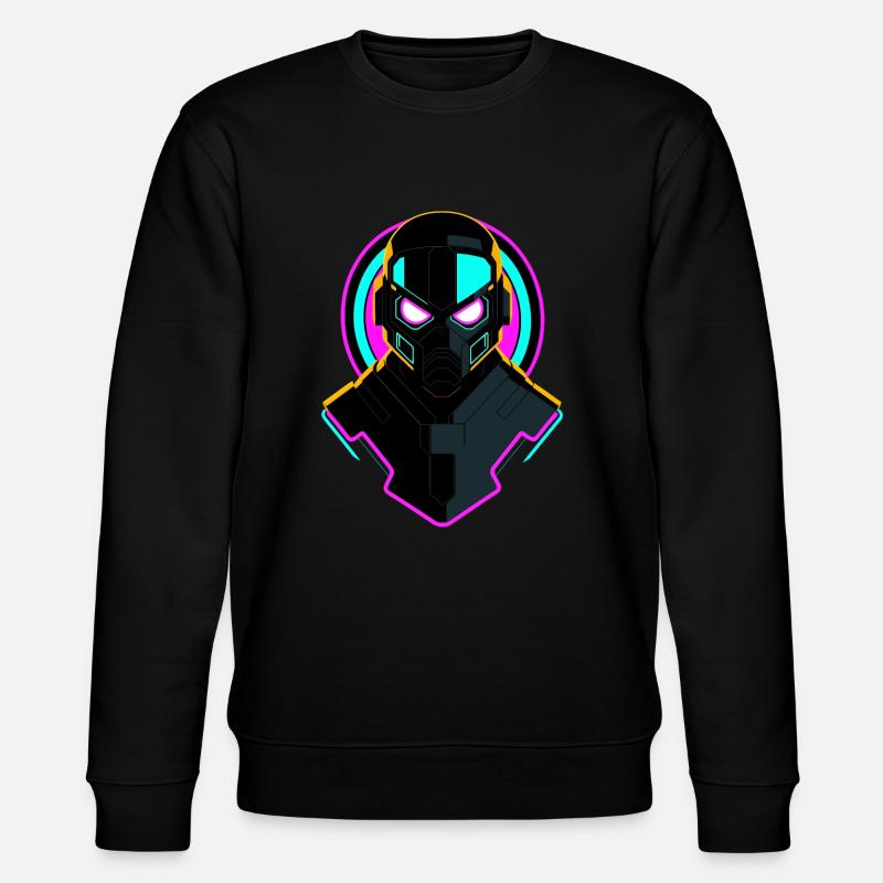 Neon Robot - Stanley/Stella CHANGER Unisex Organic Sweatshirt - black