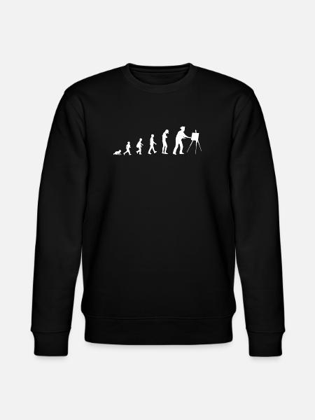 Development from baby to painter - Stanley/Stella CHANGER Unisex Organic Sweatshirt - black