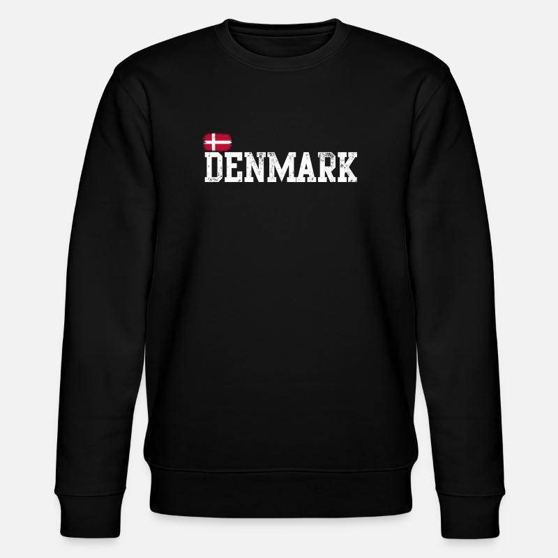 Denmark Pride Stencil - Stanley/Stella CHANGER Unisex Organic Sweatshirt - black