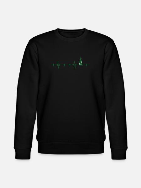 Christmas Tree Pulse Artwork - Stanley/Stella CHANGER Unisex Organic Sweatshirt - black