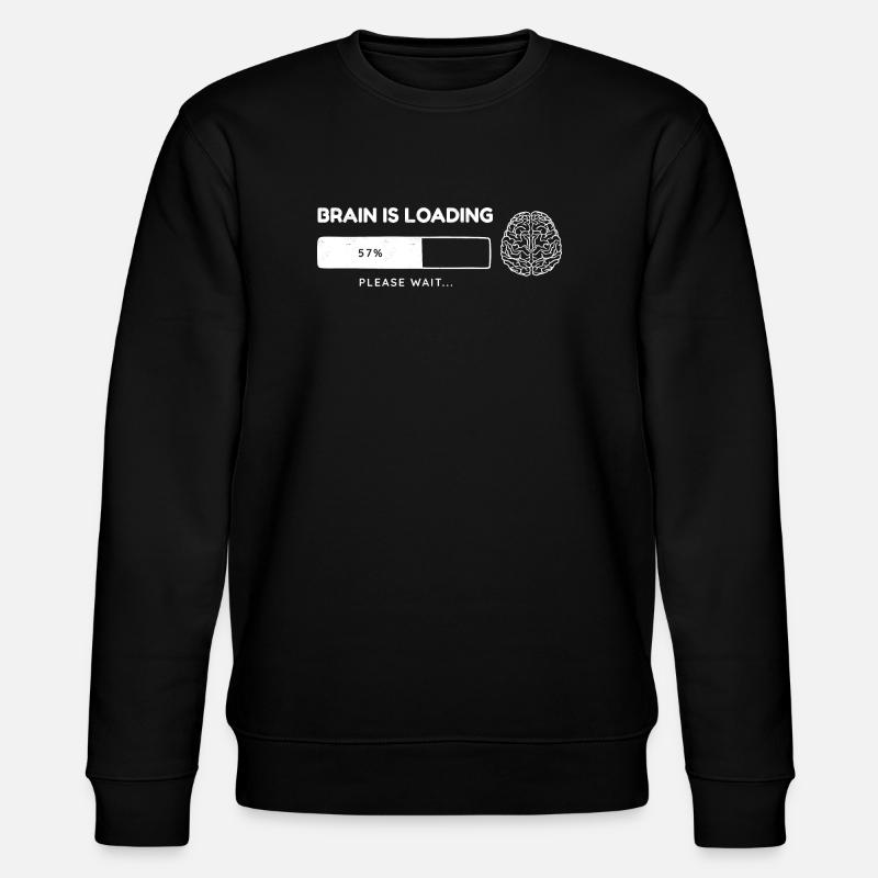 Brain is charging - Stanley/Stella CHANGER Unisex Organic Sweatshirt - black