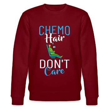 Chemotherapy Chemo Cancer Therapy - Stanley/Stella CHANGER Unisex Organic Sweatshirt - burgundy - Front - Nik (191cm) & Marisol (170cm)
