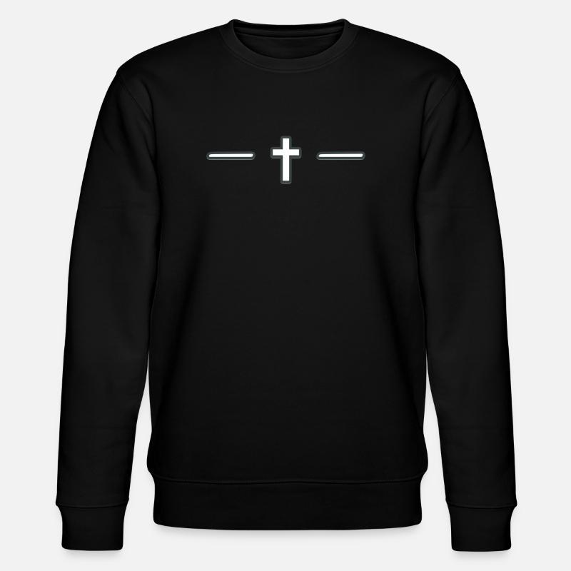 Motif de ligne croisée centrée - Sweat bio CHANGER Stanley/Stella Unisexe - noir